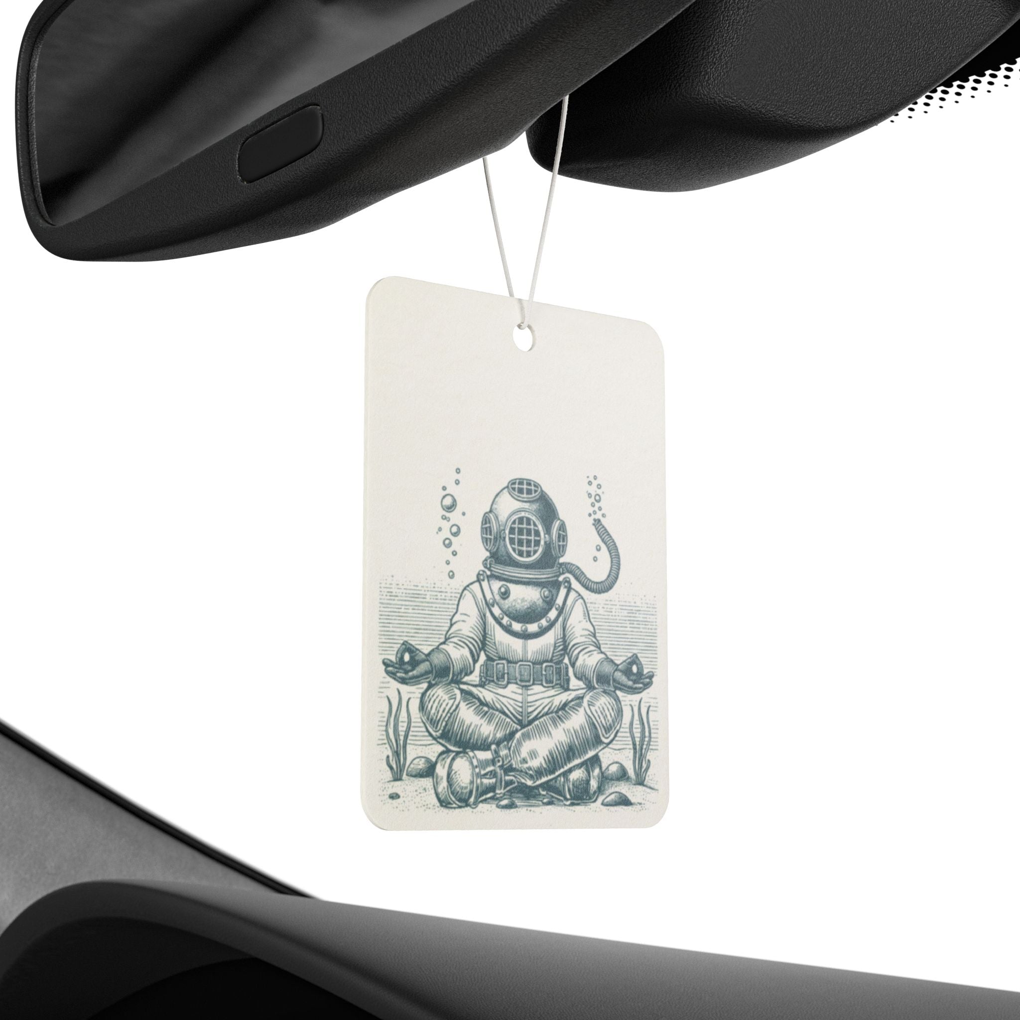 Diver Meditator Car Air Freshener — Nautical Zen Aromatic Décor