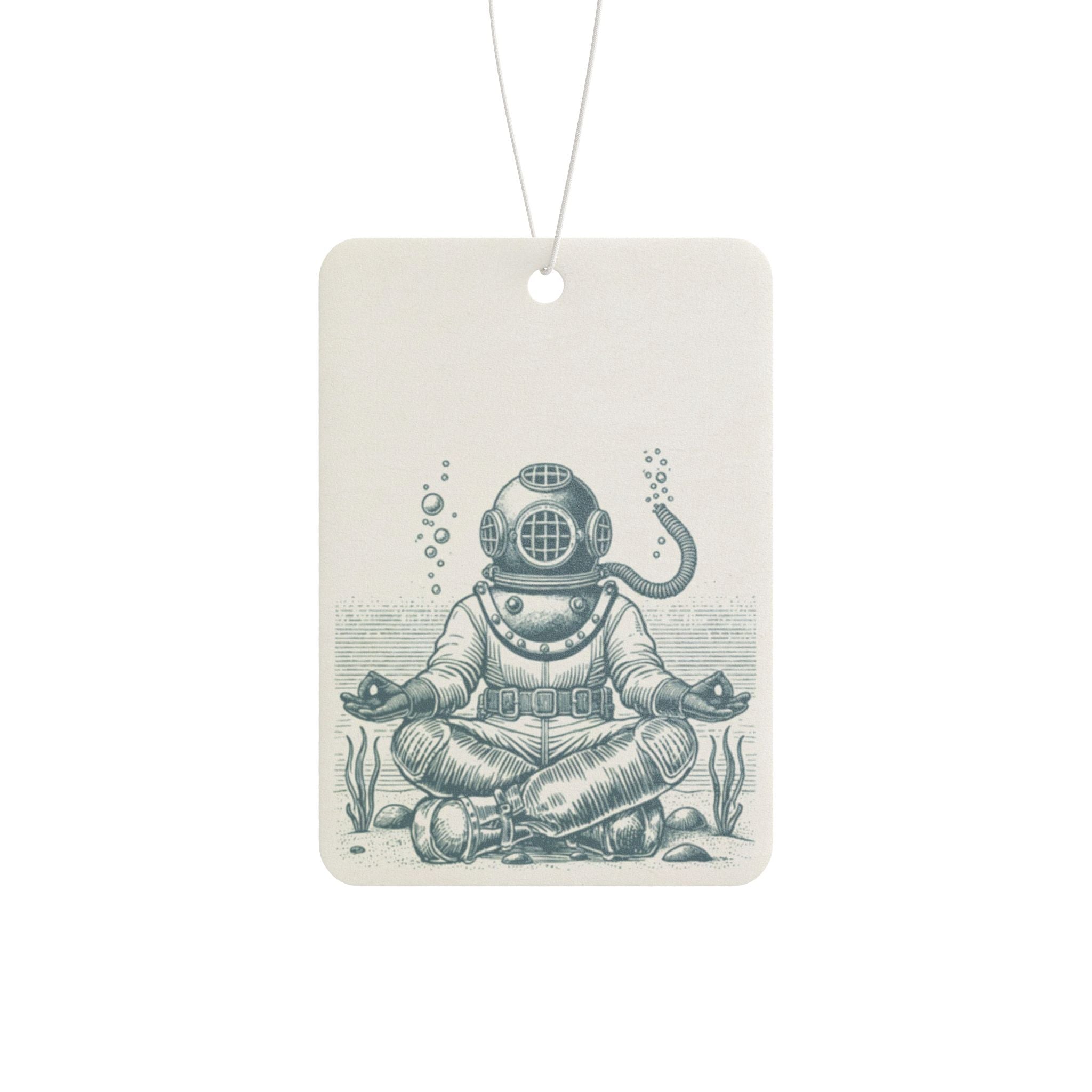 Diver Meditator Car Air Freshener — Nautical Zen Aromatic Décor