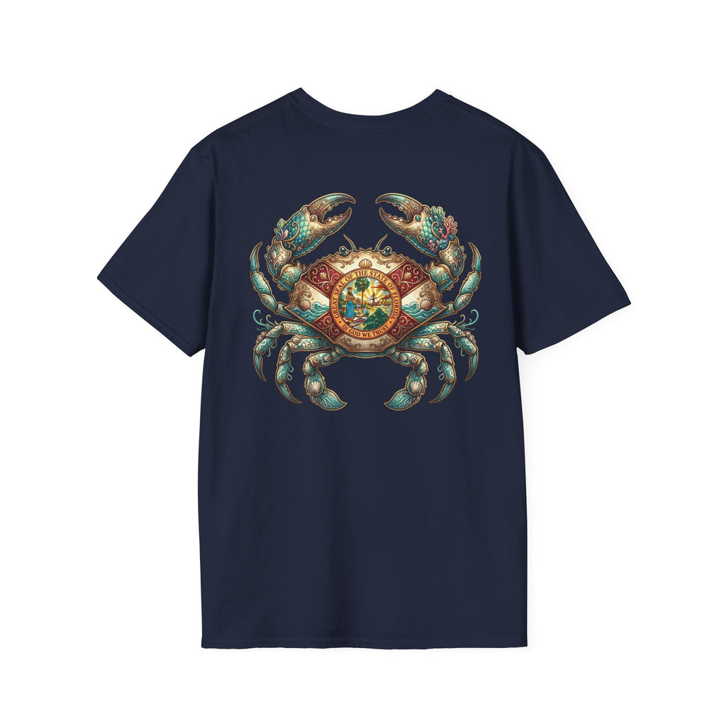 Crab Compass T-Shirt — Nautical Vintage Crab Graphic Tee