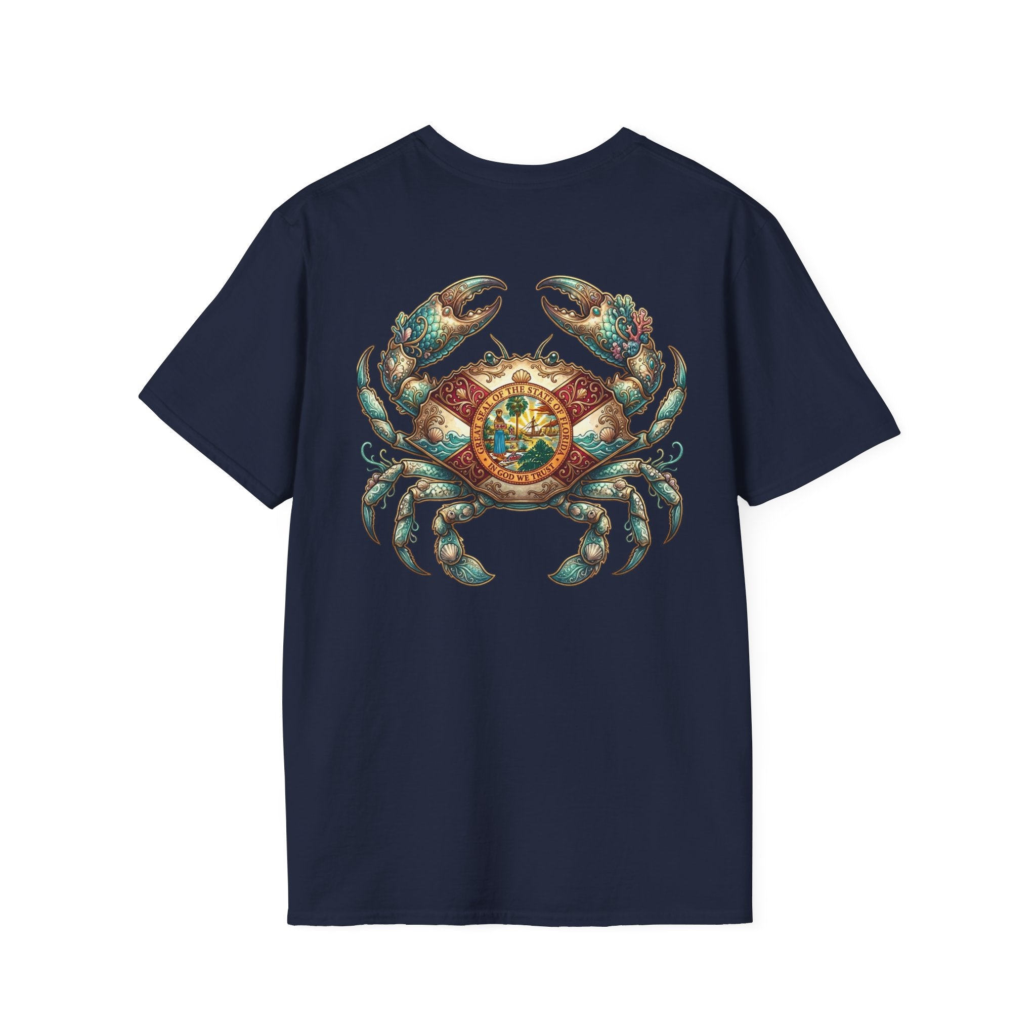 Crab Compass T-Shirt — Nautical Vintage Crab Graphic Tee