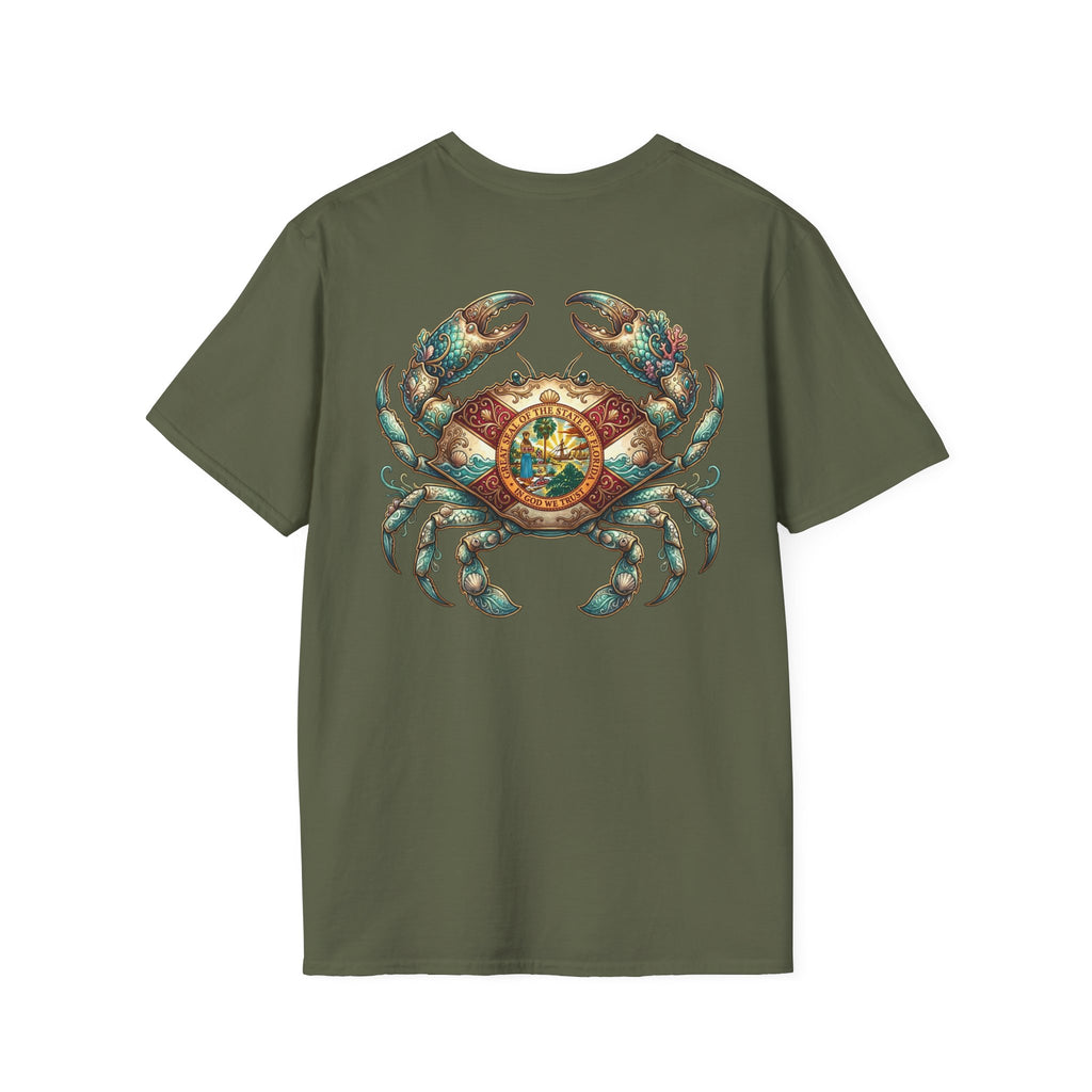 Crab Compass T-Shirt — Nautical Vintage Crab Graphic Tee