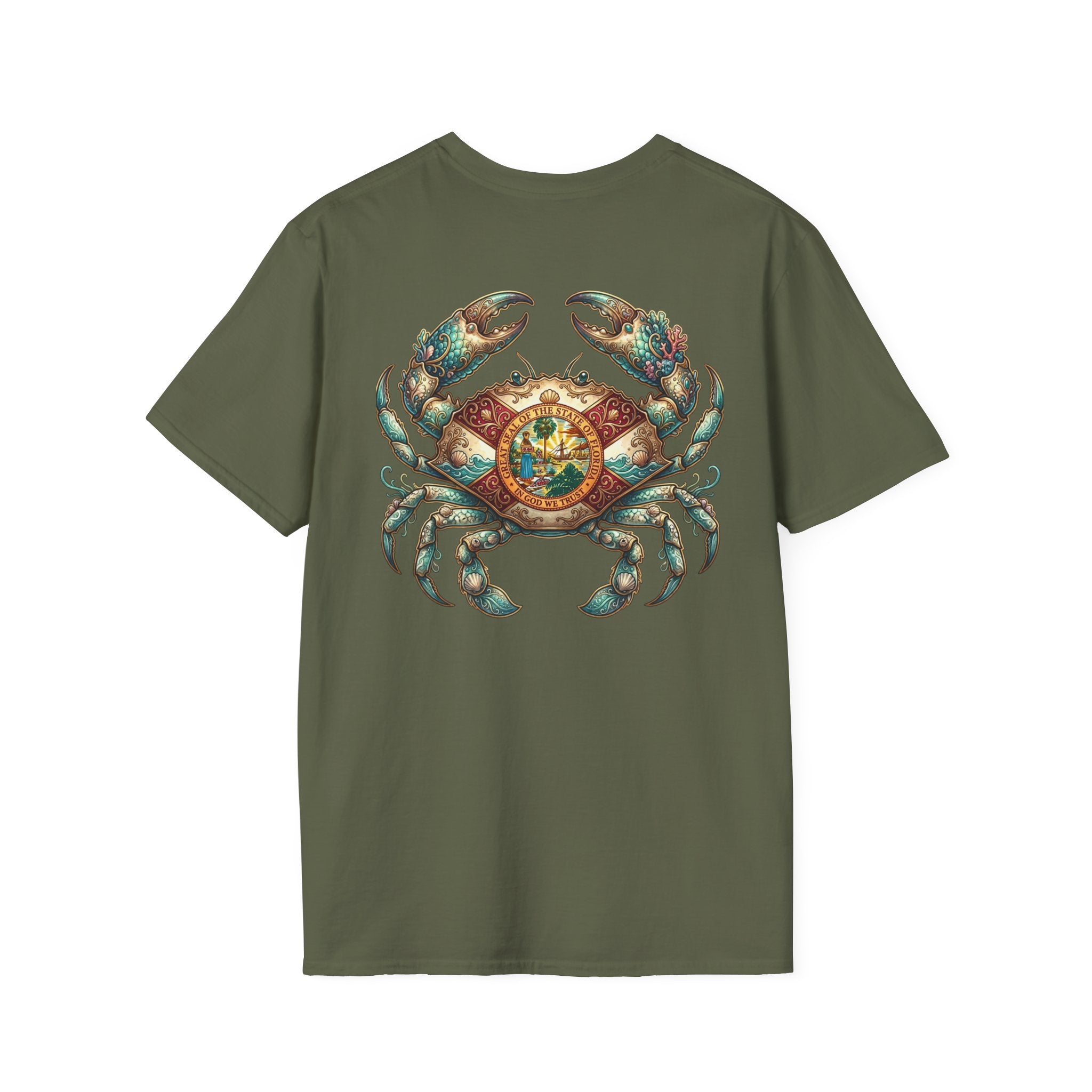 Crab Compass T-Shirt — Nautical Vintage Crab Graphic Tee