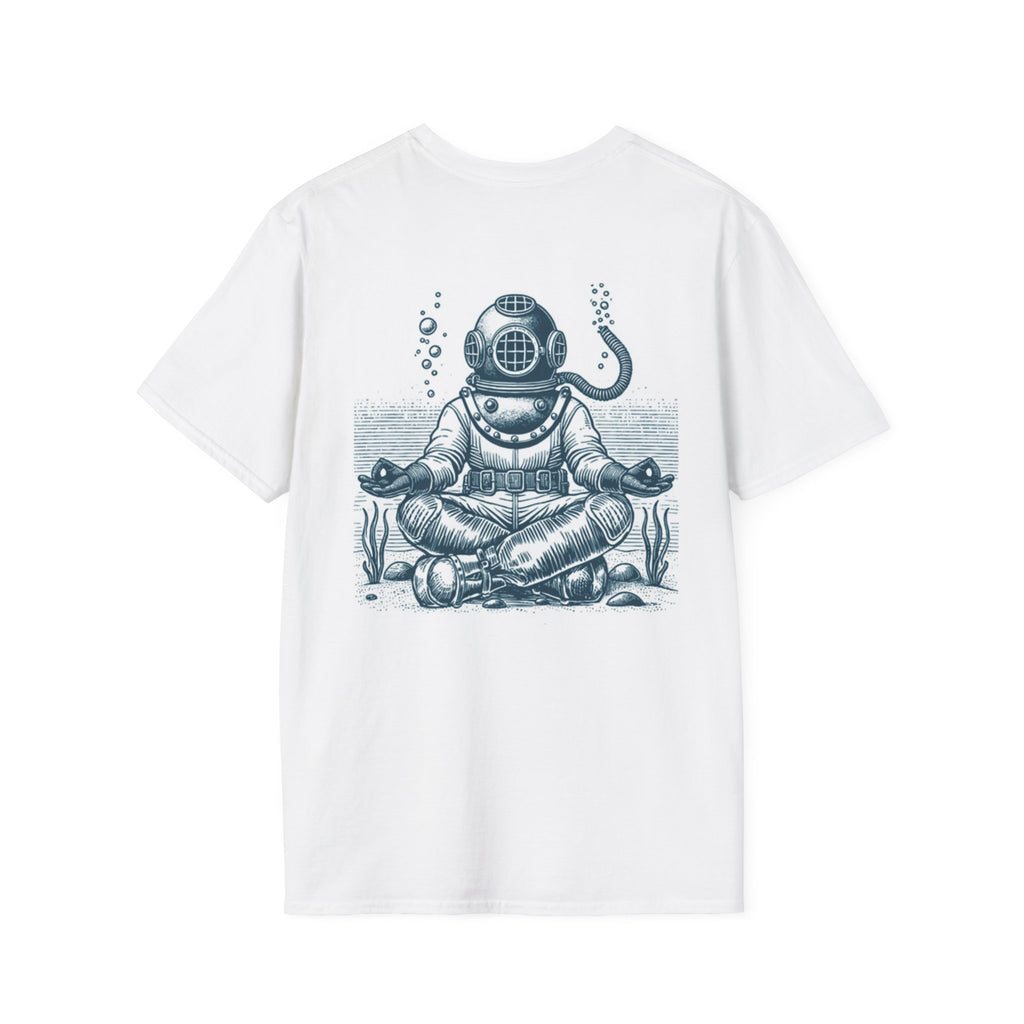 Diver Meditation T-Shirt — 'New Day' Relaxed Ocean Helmet Dive Tee