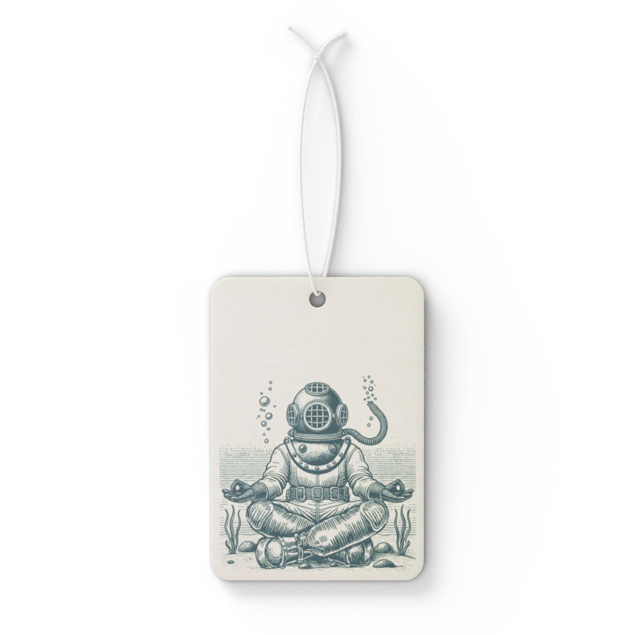 Diver Meditator Car Air Freshener — Nautical Zen Aromatic Décor