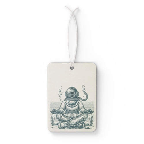 Diver Meditator Car Air Freshener — Nautical Zen Aromatic Décor
